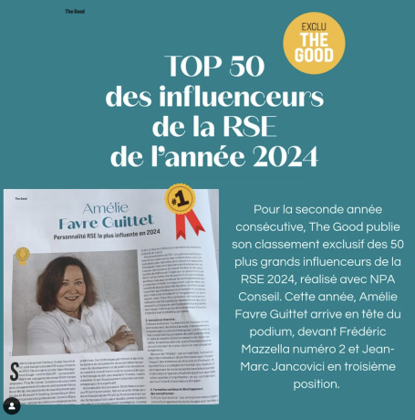 TOP 1 des influenceurs RSE Classement The Good